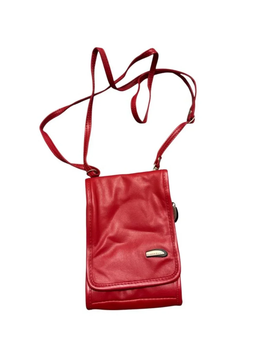Travelon Red Crossbody Travel Organizer Bag RFID Wallet Purse